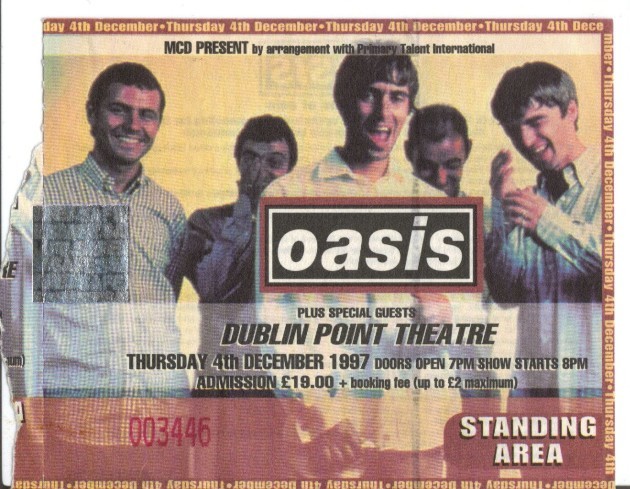 Oasis at The Point; Dublin, Ireland - December 4, 1997