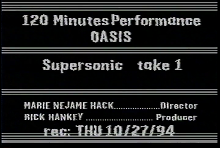 Oasis at MTV Studios, USA - October 27, 1994