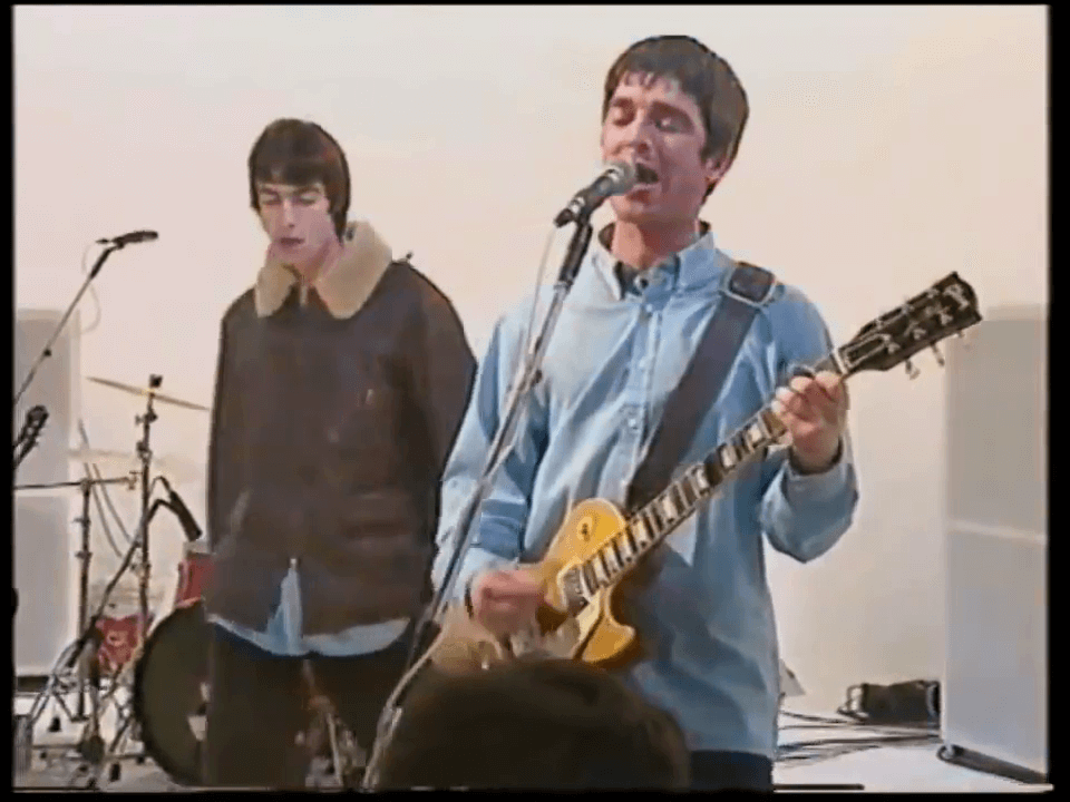 Oasis at White City Studios, London, UK - April 14, 1995