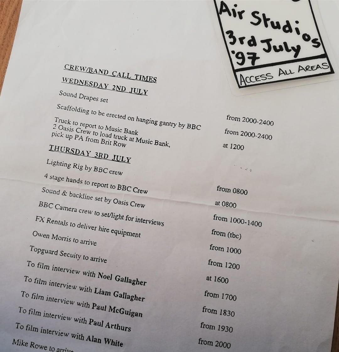 Oasis at AIR Studios, Lyndhurst Hall, Hampstead, London, UK / Bonehead's House, Cheshire - July 3rd 1997