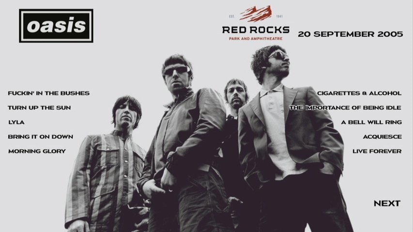 Oasis at '.$OASIS_SHOW_VENUE.' - '.$OASIS_SHOW_DATE.'