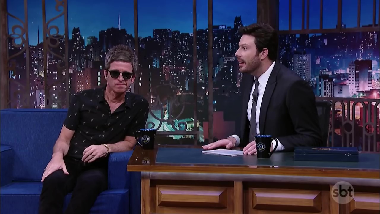 Noel Gallagher at The Noite com Danilo Gentili, Brazil - October 20, 2017